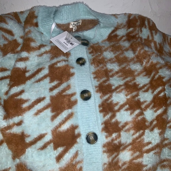 for love and lemons houndstooth cardigan